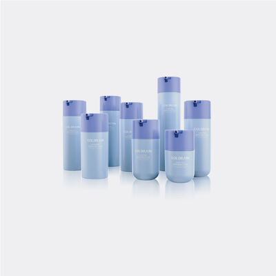 Botas de bomba cosmética sem ar com distribuição a 360 graus e material PP/PCR